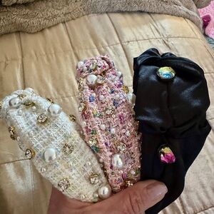 Elegant Embellished Headbands Set